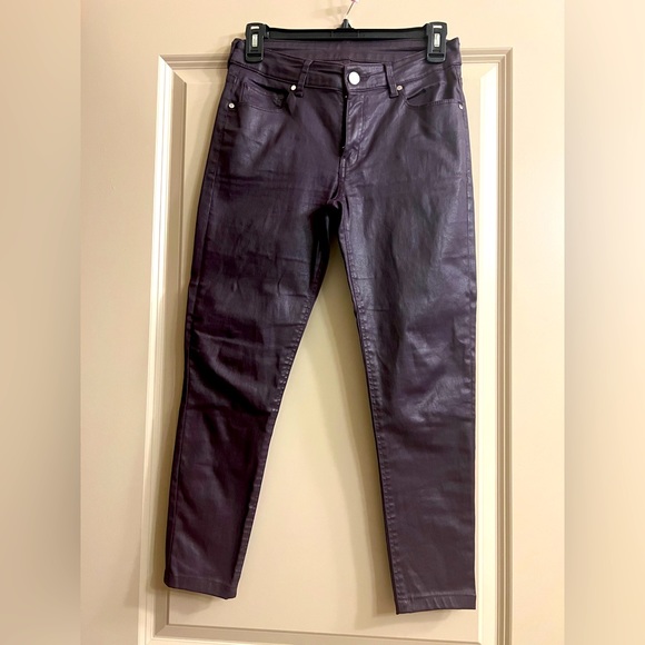 Mango Purple Shiny Pant - Picture 1 of 4
